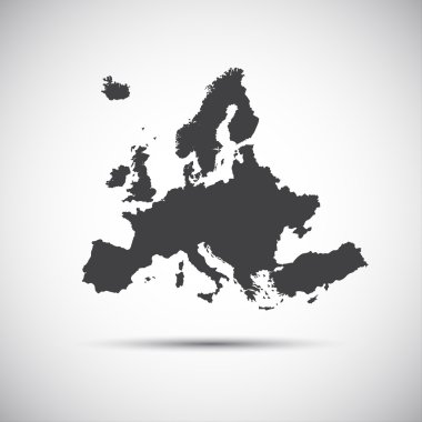 Avrupa Birliği'nin basit vektör harita illüstrasyon