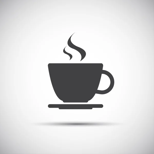 Semplice icona del caffè vettoriale isolato su sfondo bianco — Vettoriale Stock