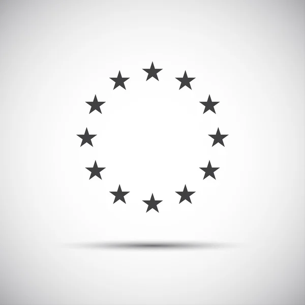 Estrellas de la Unión Europea, simples iconos vectoriales — Archivo Imágenes Vectoriales