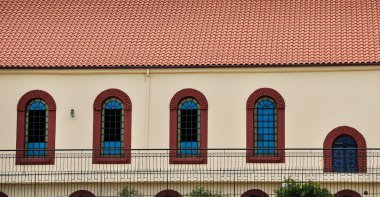 Arched windows and roof