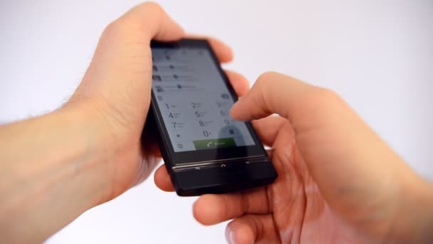 Hand-Touch-Smartphone-Bildschirm — Stockvideo