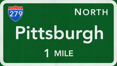 Pittsburgh Road Sign clipart