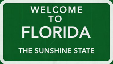 Florida yol işaret için hoş geldiniz