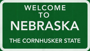 Nebraska yol işaret hoş geldiniz