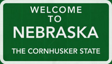 Welcome to Nebraska Road Sign clipart