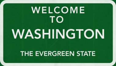 Washington yol işaret hoş geldiniz