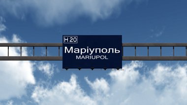 Mariupol Road Sign clipart