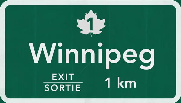 Segnale stradale di Winnipeg — Foto Stock
