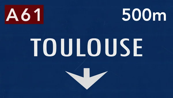 Дорожный знак Тулузы — стоковое фото