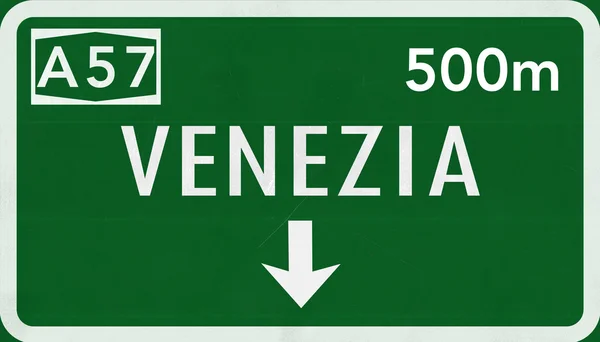 ヴェネツィア道路標識 — ストック写真