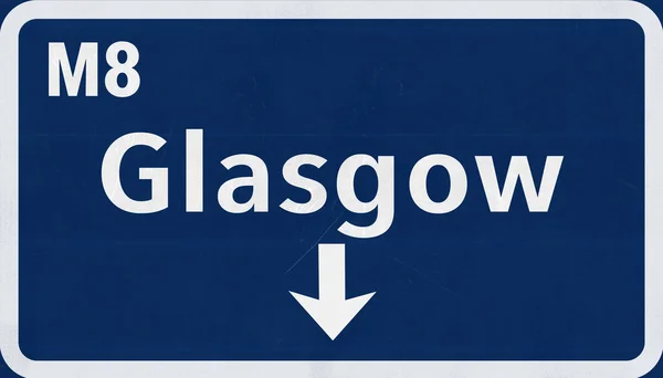 Glasgow Road işareti — Stok fotoğraf