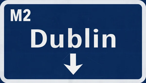Dublin dopravní značka — Stock fotografie