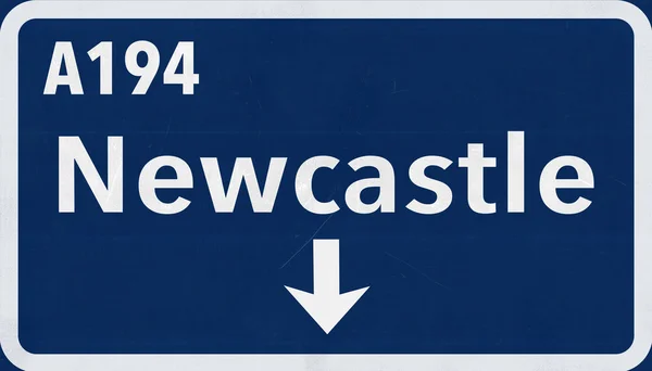 Newcastle Road Sign — Stock Photo, Image