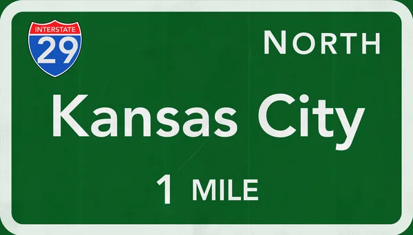 Straßenschild der Stadt Kansas — Stockfoto