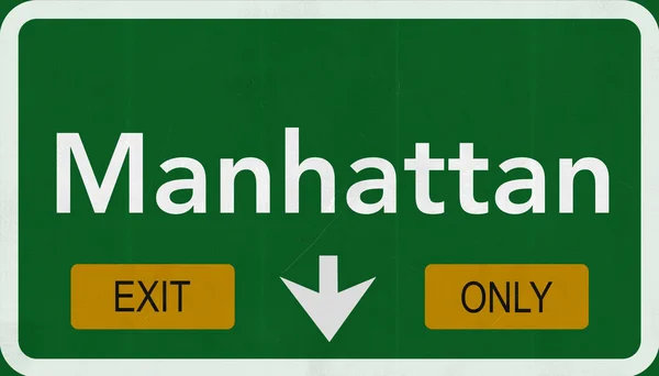 Manhattan vägmärke — Stockfoto