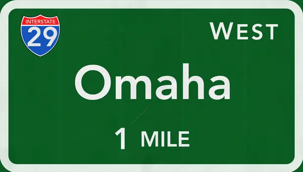 Znak drogowy Omaha — Zdjęcie stockowe