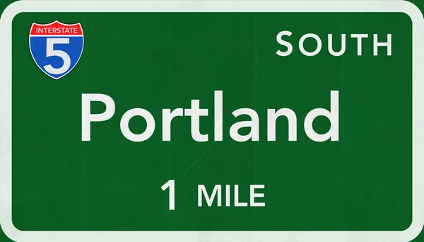 Señal de carretera Portland — Foto de Stock