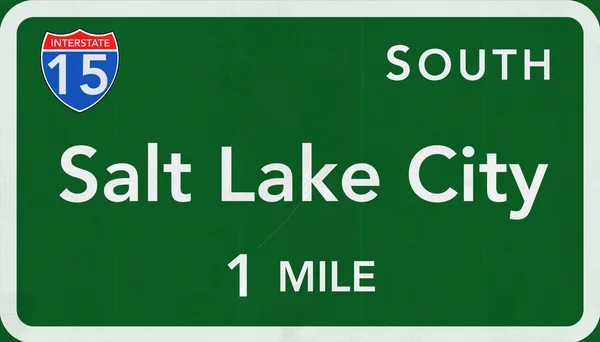 Salt Lake City Road Sign — Stock Photo, Image