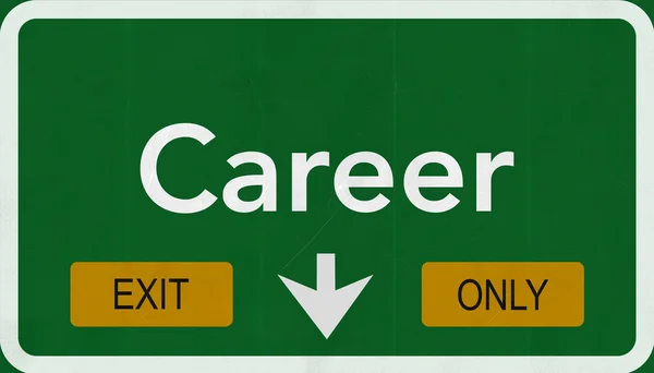 Career Exit Only Road Sign — Stock Photo, Image