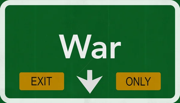 War Exit Only Road Sign — Stock Photo, Image