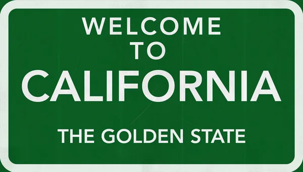 Vítejte v Kalifornii dopravní značka — Stock fotografie