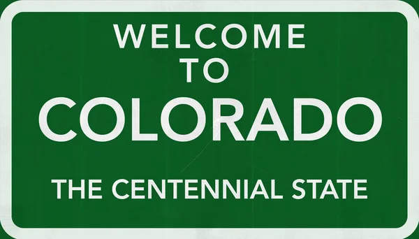 Welcome to Colorado Road Sign — Stock Photo, Image