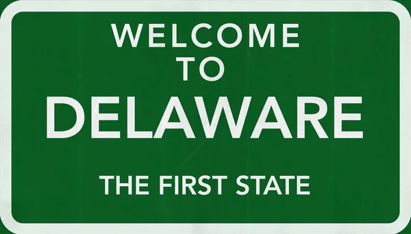 Bienvenido a Delaware Road Sign — Foto de Stock