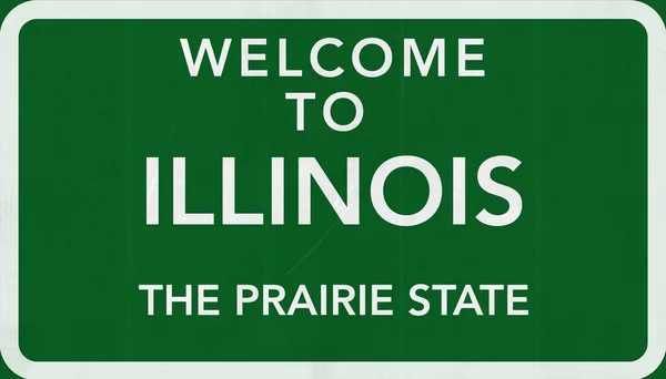 Bienvenido a Illinois señal de tráfico — Foto de Stock