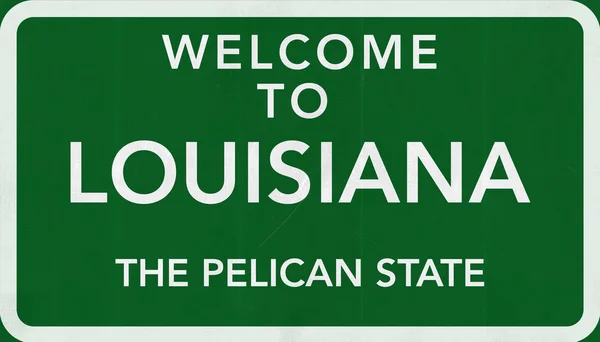 Welcome to Louisiana Road Sign — Stock Photo, Image