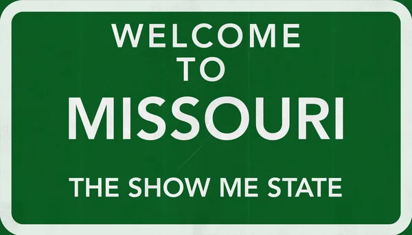 Benvenuti al cartello stradale del Missouri — Foto Stock