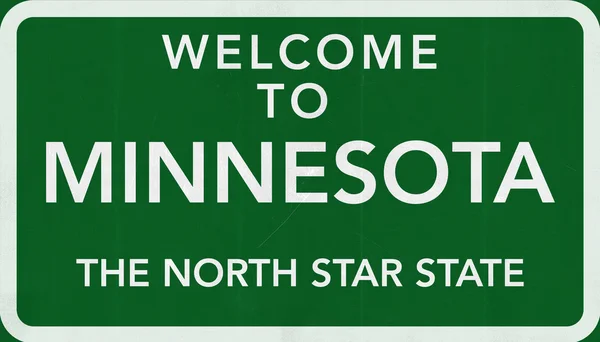 Benvenuti a Minnesota Road Sign — Foto Stock