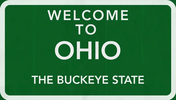 Bienvenido a Ohio Road Sign — Foto de Stock