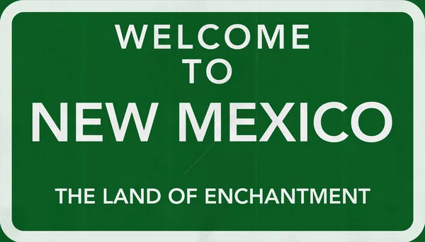 Welcome to New Mexico Road Sign — Stock Photo, Image