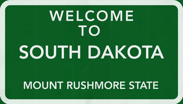 Bienvenido a Dakota del Sur Road Sign — Foto de Stock