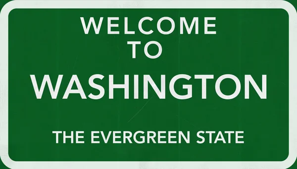 Bienvenido a Washington Road Sign — Foto de Stock