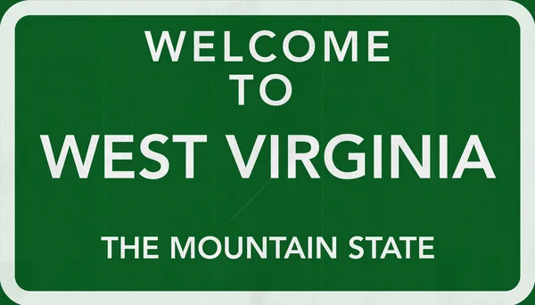 Bienvenido a West Virginia Road Sign —  Fotos de Stock