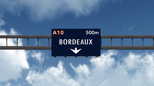 Дорожный знак Бордо — стоковое фото