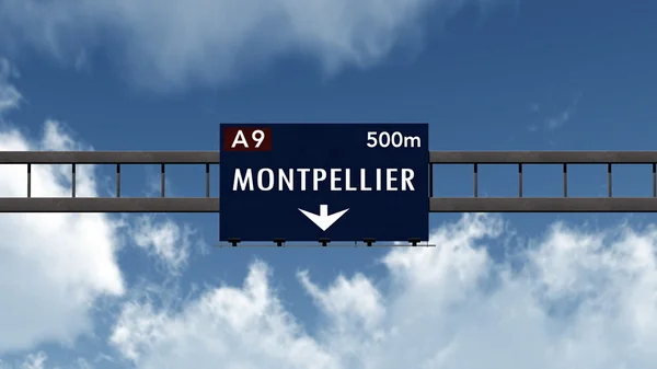 Montpellier yol işareti — Stok fotoğraf