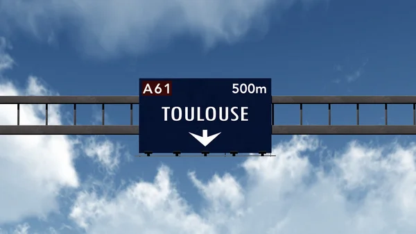 Sinal de estrada de Toulouse — Fotografia de Stock