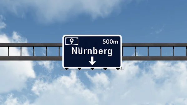 Nurnberg vägmärke — Stockfoto