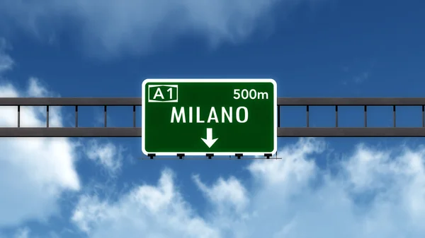 Milano дорожній знак — стокове фото