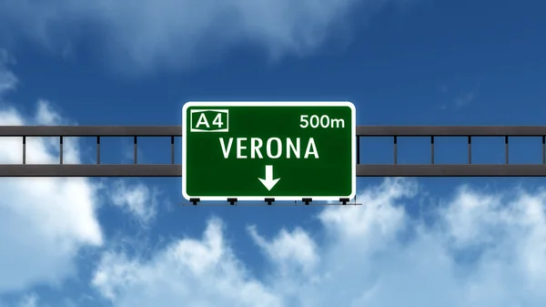 Sinal de estrada de Verona — Fotografia de Stock