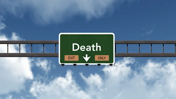 Знак "Дорога только к смерти" — стоковое фото