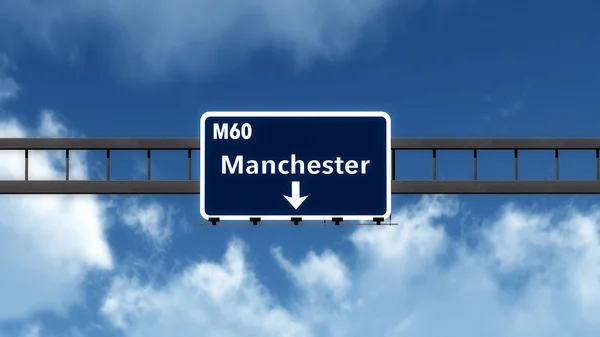 Manchester Road Sign — Fotografia de Stock