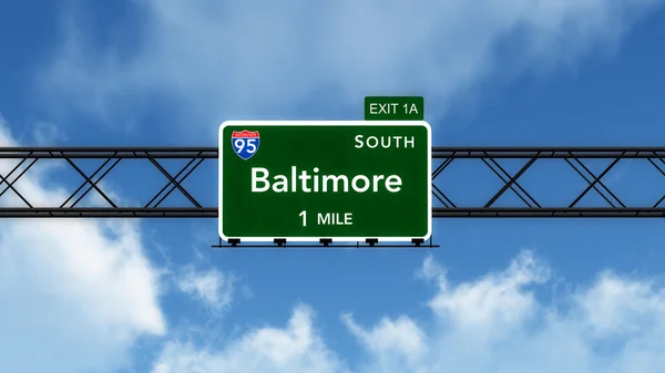 Baltimore verkeersbord — Stockfoto