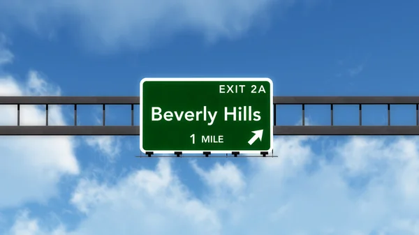 Beverly Hills Road Sign — Fotografia de Stock