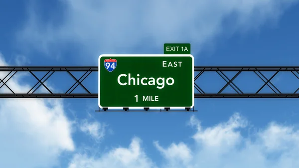 Σικάγο πινακίδα — Φωτογραφία Αρχείου