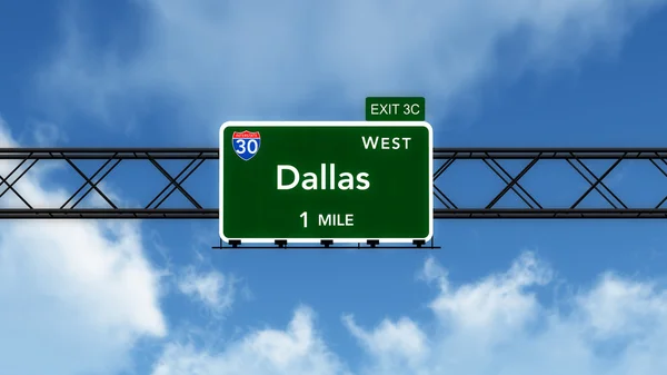 Panneau de signalisation de Dallas — Photo