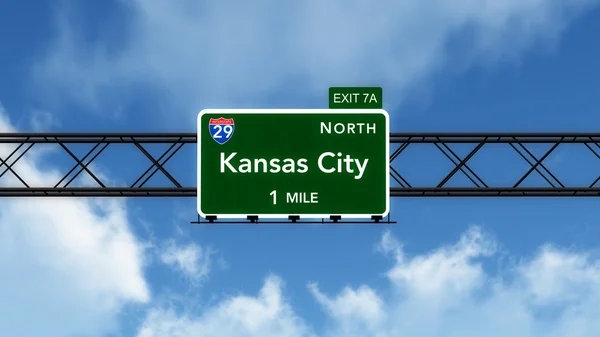 Señal de Kansas Road — Foto de Stock