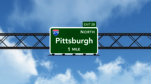Verkehrsschild von Pittsburgh — Stockfoto